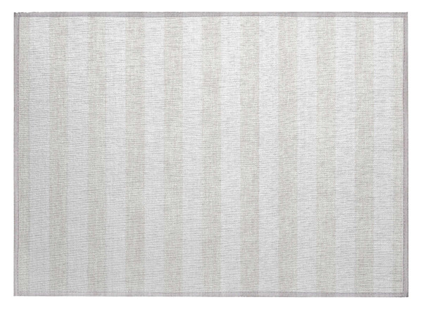 2' X 3' Ivory Striped Washable Indoor Outdoor Area Rug N270-560852