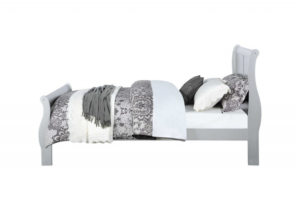 King Silver Sleigh Bed N270-347109