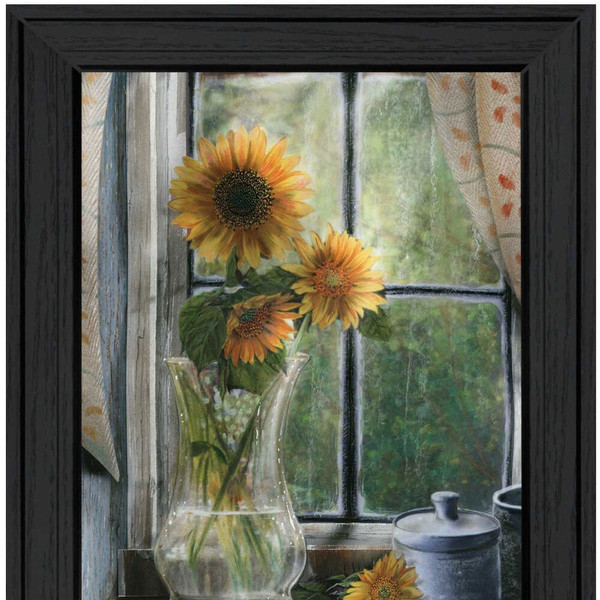 Morning Flower 2 Black Framed Print Wall Art N270-415971