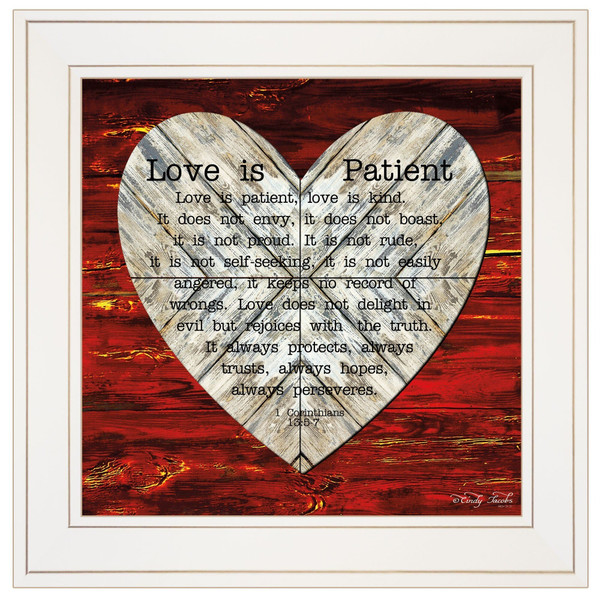 Love is Patient 1 White Framed Print Wall Art N270-404784
