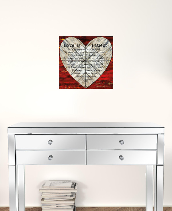 Love is Patient 1 White Framed Print Wall Art N270-404784