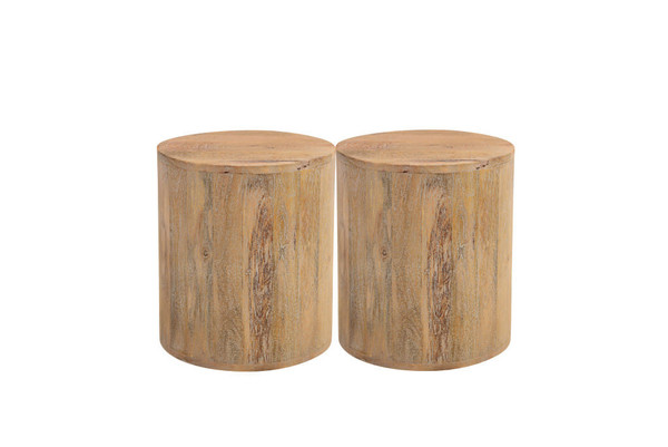 18" Natural Solid Wood Round End Table N270-521944