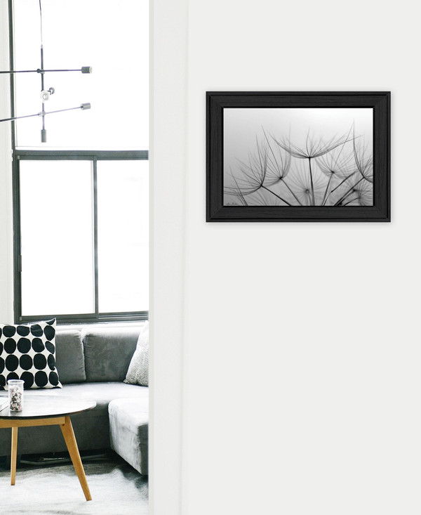 Love is a Delicate Flower Black Framed Print Wall Art N270-530158