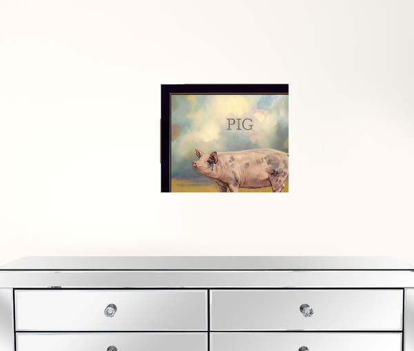 Set Of Four Farm Animals 1 Black Framed Print Wall Art N270-405907