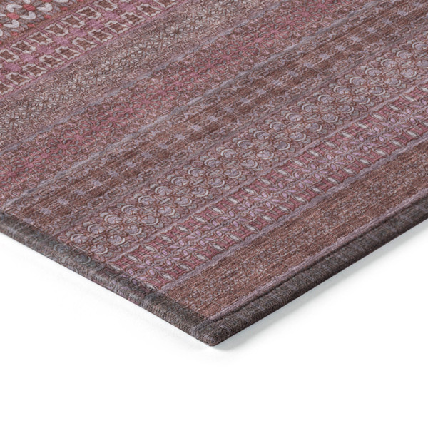 3' X 5' Merlot Striped Washable Non Skid Indoor Outdoor Area Rug N270-560738