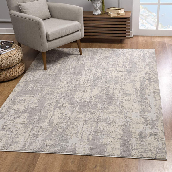 4' X 6' Gray Metro Modern Abstract Area Rug N270-390413