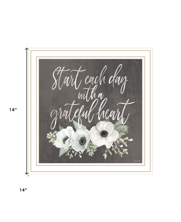 Grateful Heart White Framed Print Wall Art N270-529829