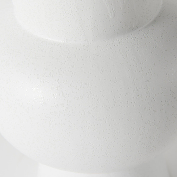 11" White Contempo Deco Ceramic Vase N270-397593