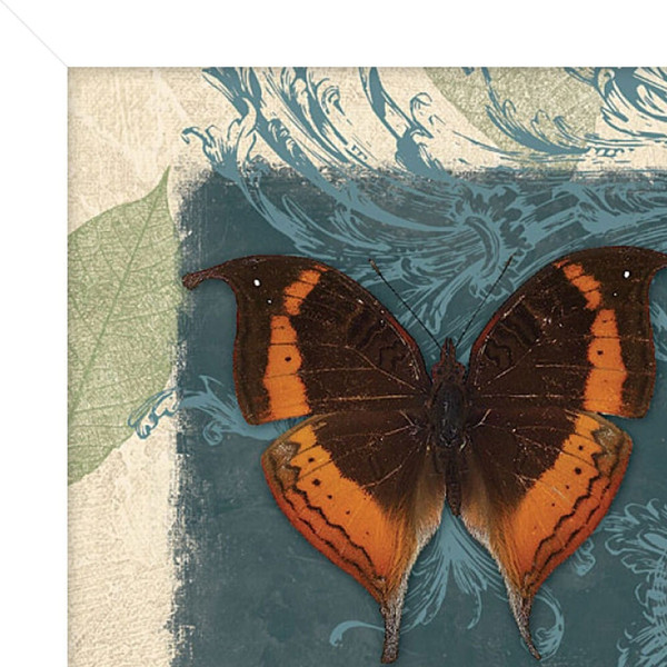 Swirl Butterfly II White Framed Print Wall Art N270-407345