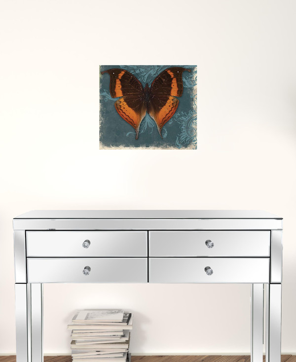 Swirl Butterfly II White Framed Print Wall Art N270-407345
