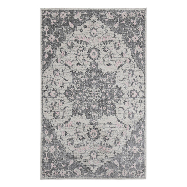 8' X 11' Gray Medallion Power Loom Area Rug N270-531559