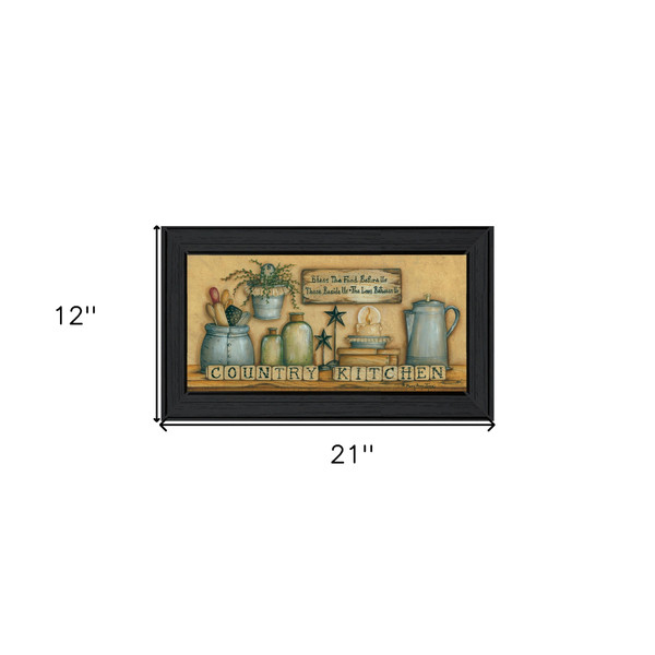 Country Kitchen 6 Black Framed Print Kitchen Wall Art N270-406567