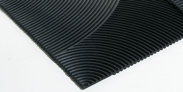 18" X 30" Black Rubber Outdoor Door Mat N270-573978