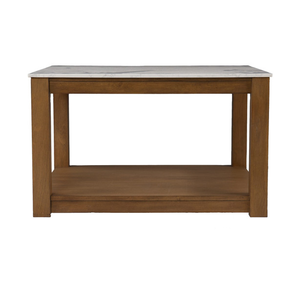 30" Natural And Natural Brown Solid Manufactured Wood Square Coffee Table N270-402169