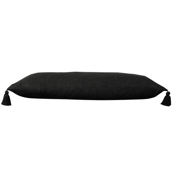 14" X 36" Jet Black 100% Cotton Zippered Pillow N270-517314