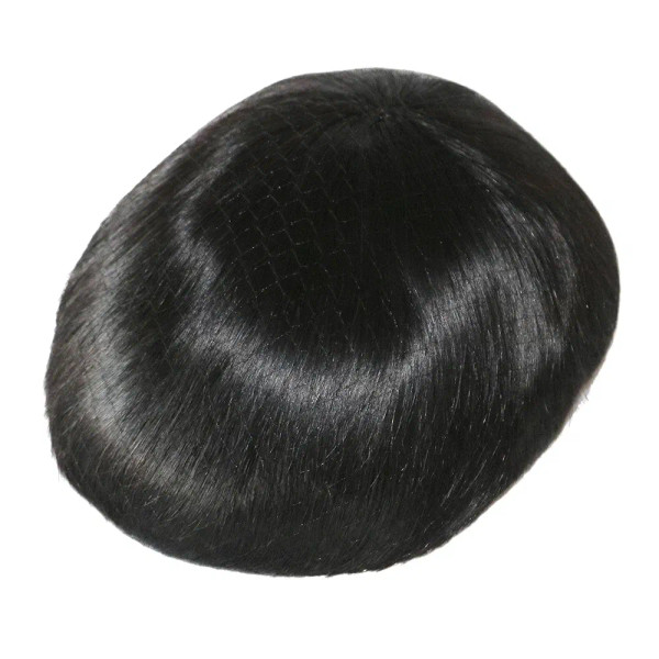 Toupee Color: 60R#, Toupee Density: 130%, Length: 6 inches, Toupee Size: 6x8, Toupee Design: free - F640-12000032342533672