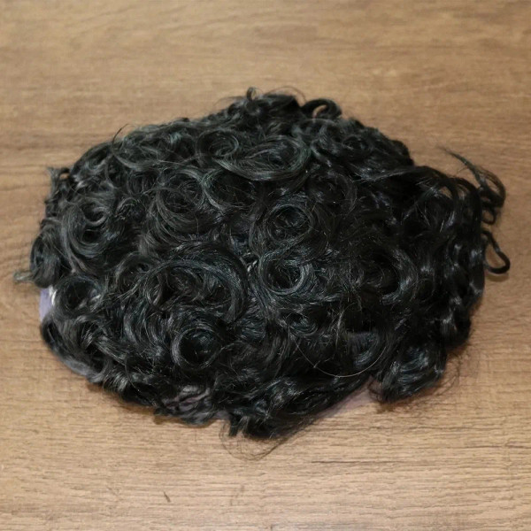 Toupee Color: 60R#, Toupee Density: 130%, Length: 6 inches, Toupee Size: 6x8, Toupee Design: free - F640-12000032342533672