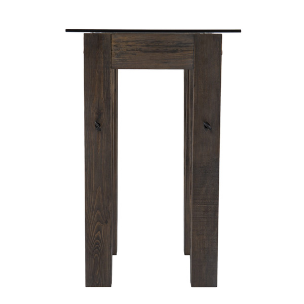 46" Clear and Gray Brown Glass Abstract Console Table N270-402401