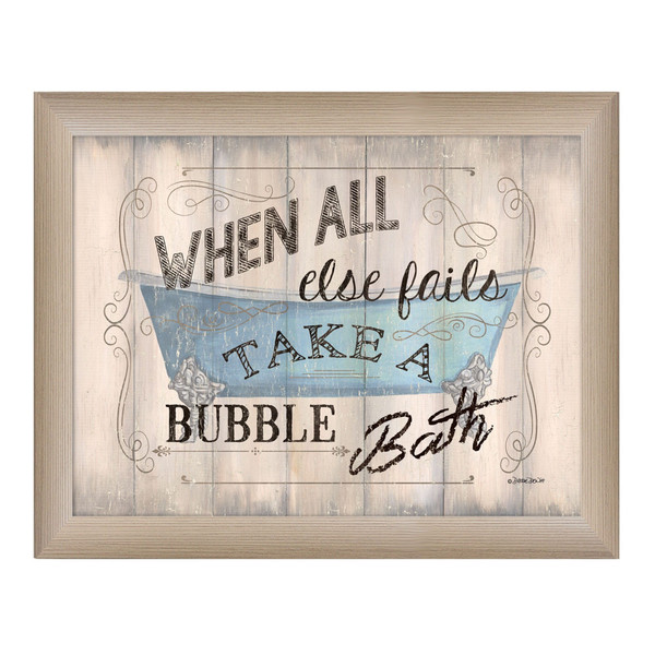 Take a Bubble Bath 1 Brown Framed Print Bathroom Wall Art N270-404857