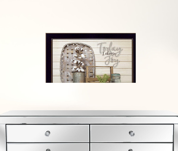 Today I Choose Joy 1 Black Framed Print Wall Art N270-416101