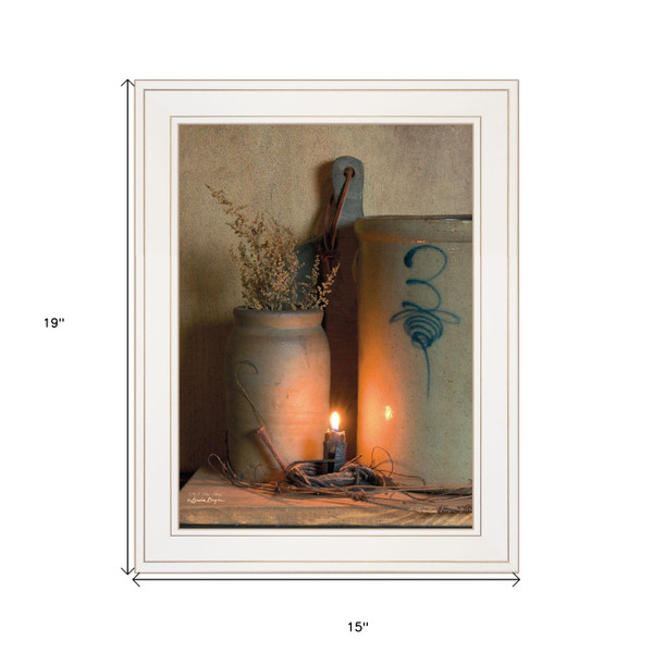 No 3 Bee Sting on a crock 1 White Framed Print Wall Art N270-404663