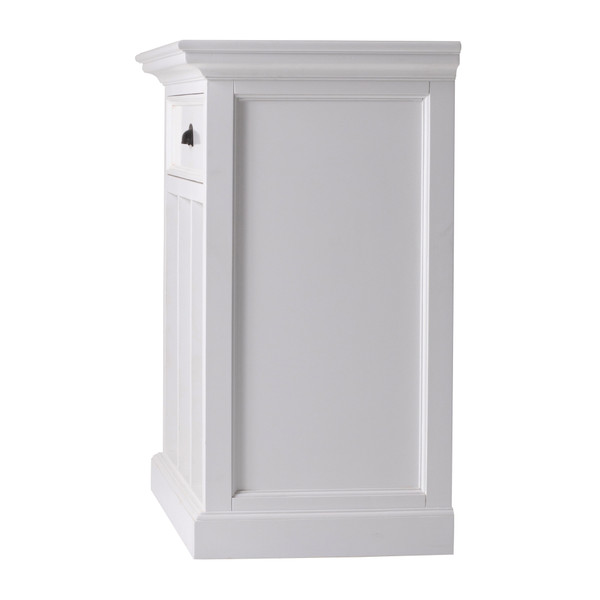 31" Distressed White Wood Nightstand with Dividers N270-397621