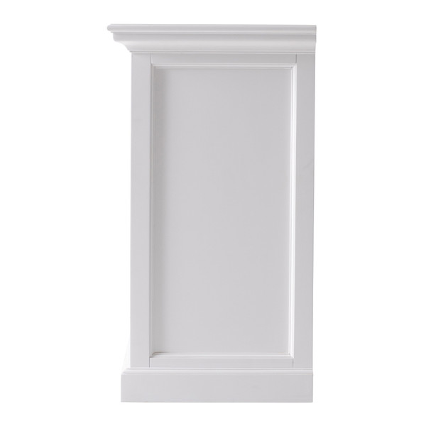 31" Distressed White Wood Nightstand with Dividers N270-397621
