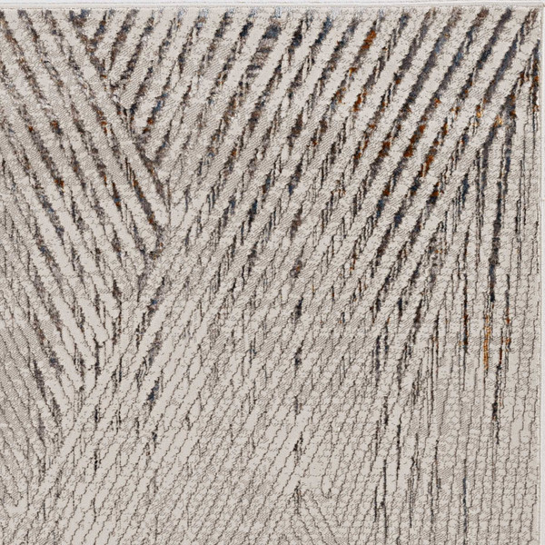 8' X 11' Gray and Ivory Area Rug N270-374791