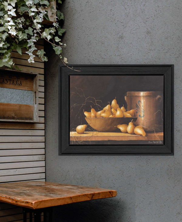 Pears and Crocks 1 Black Framed Print Wall Art N270-407423