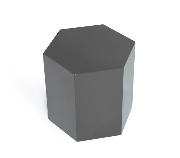Modern Light Grey High Gloss Hexagonal End Table N270-473145