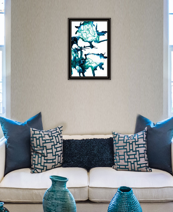 Ocean Living Black Framed Print Wall Art N270-530152