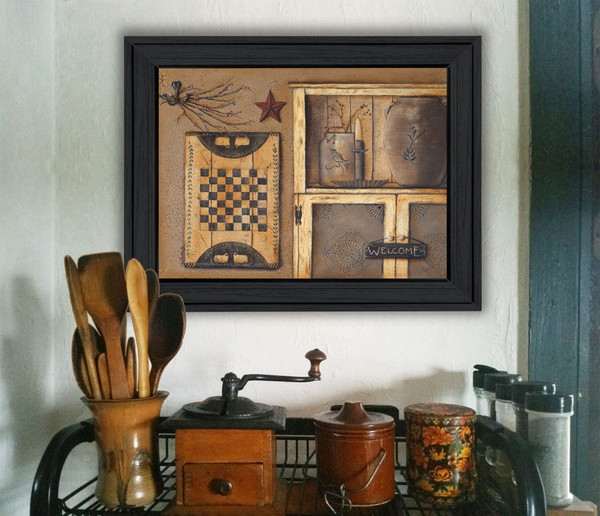 Country Treasures Black Framed Print Wall Art N270-404687