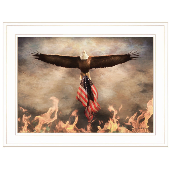 Blaze of Glory 1 White Framed Print Wall Art N270-405038