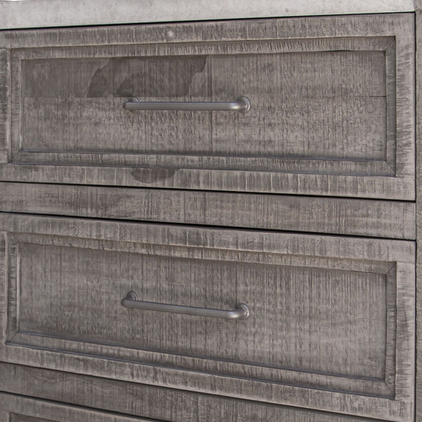 37" Gray Solid Wood Four Drawer Chest N270-524583