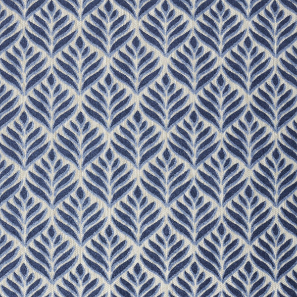 7' X 10' Blue Floral Stain Resistant Non Skid Area Rug N270-505666