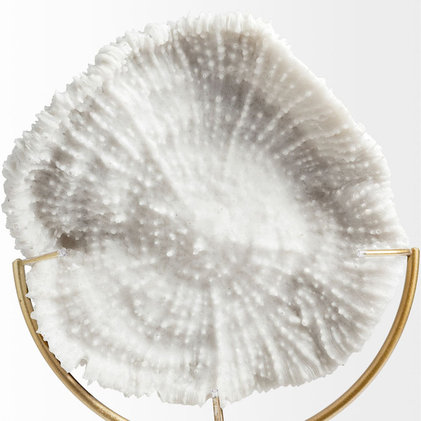 Petite White And Gold Coastal Sculpture N270-392415