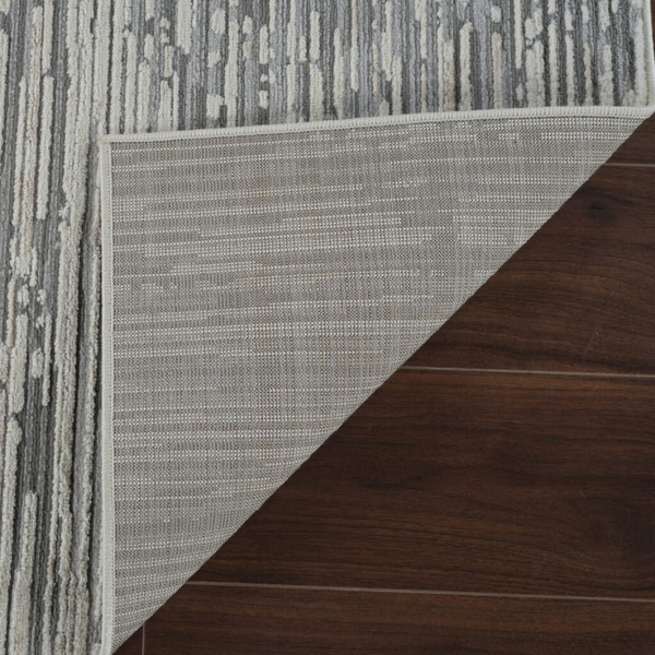 5' X 8' Beige and Brown Abstract Distressed Area Rug N270-558865