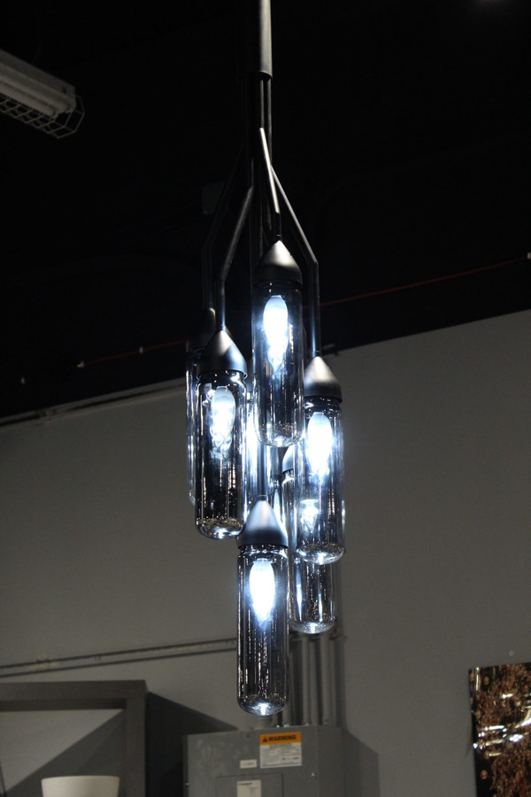 Shaded Empire Six Light Metal and Glass Flush Ceiling Light With Clear Shades N270-372250