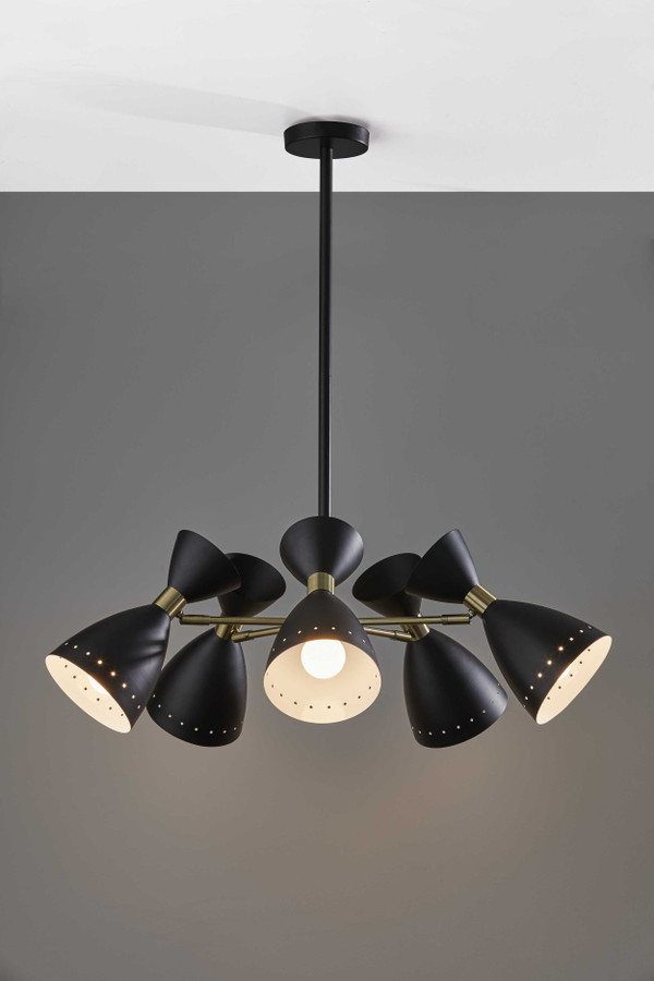 Cinco Diabolo Adjustable Black Metal Pendant N270-372893