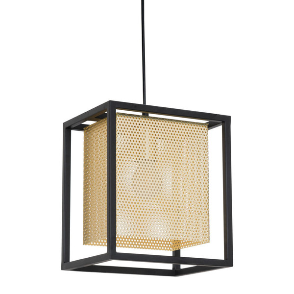 Gold and Black Geometric Metal Ceiling Light N270-524178