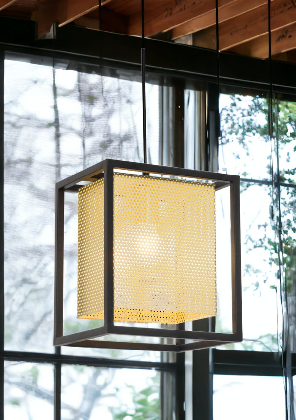 Gold and Black Geometric Metal Ceiling Light N270-524178