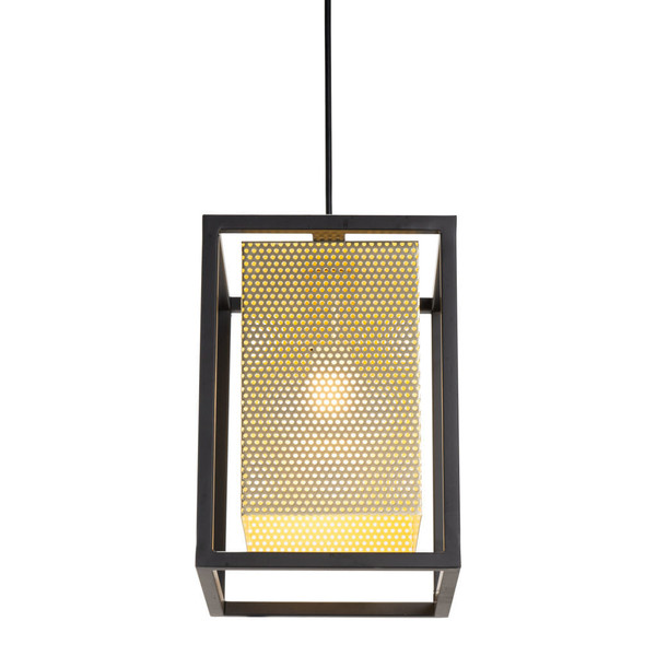 Gold and Black Geometric Metal Ceiling Light N270-524178