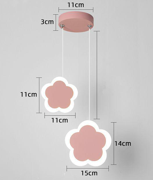 Color: B, power: Three color segmentation - Creative Heart-shaped Butterfly Flower Children's Room  Q119-CJSN107203906FU