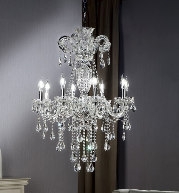 Candle Style Empire Transparent Glass Led Ceiling Light N270-468891