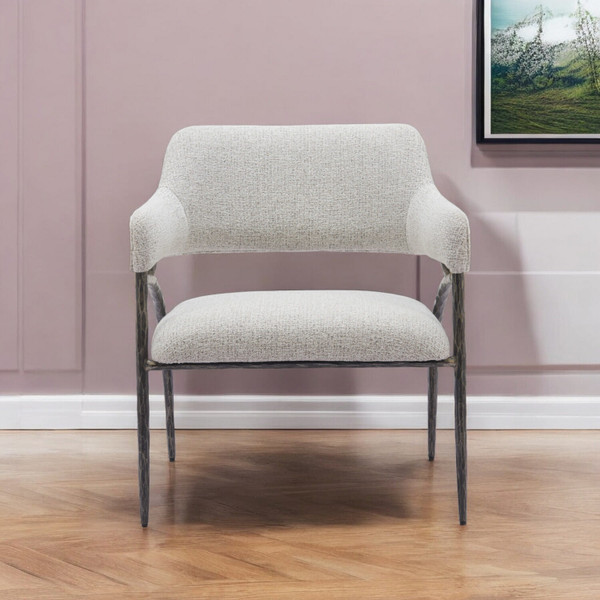28" Gray And Black Fabric Arm Chair N270-556473