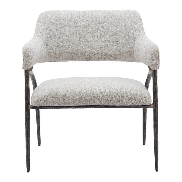 28" Gray And Black Fabric Arm Chair N270-556473