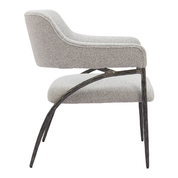 28" Gray And Black Fabric Arm Chair N270-556473