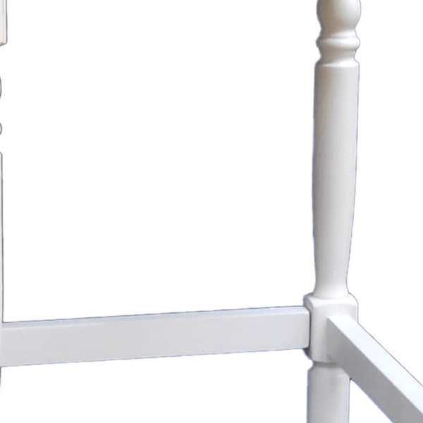 29" Natural And Antiqued White Solid Wood Backless Bar Height Bar Chair N270-516145