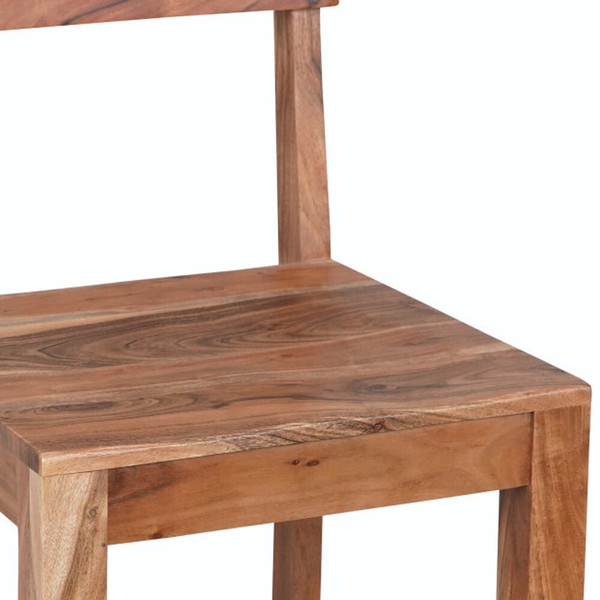 18" Wood Brown Solid Wood Counter Height Bar Chair N270-522381