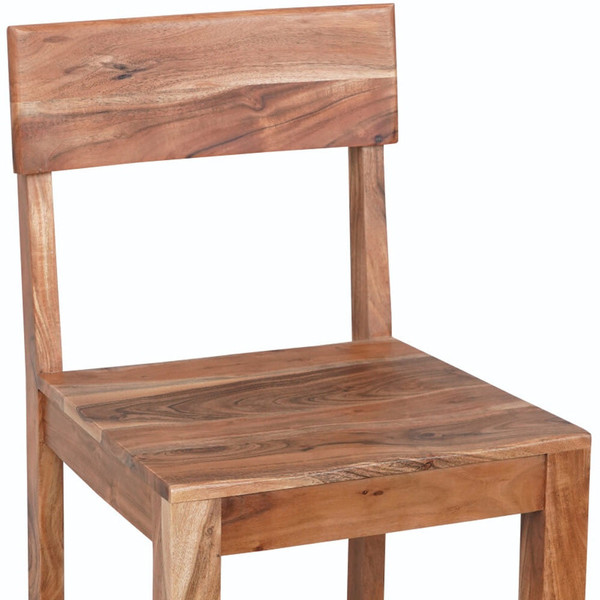 18" Wood Brown Solid Wood Counter Height Bar Chair N270-522381